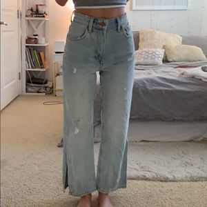 Lucky brand high-waisted flared leg jeans